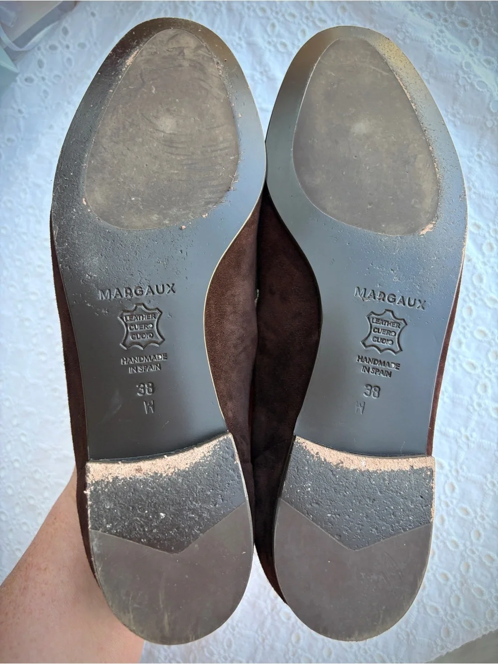 Women’s 8W Margaux Brown Suede Penny Loafers